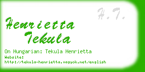 henrietta tekula business card